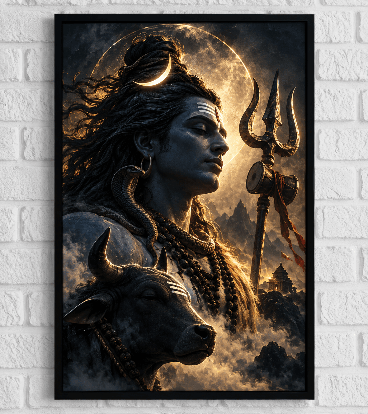 Mahadev & Nandi Under the Moon